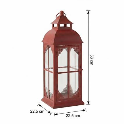 Dekoracyjna latarnia REDY 56 cm czerwona