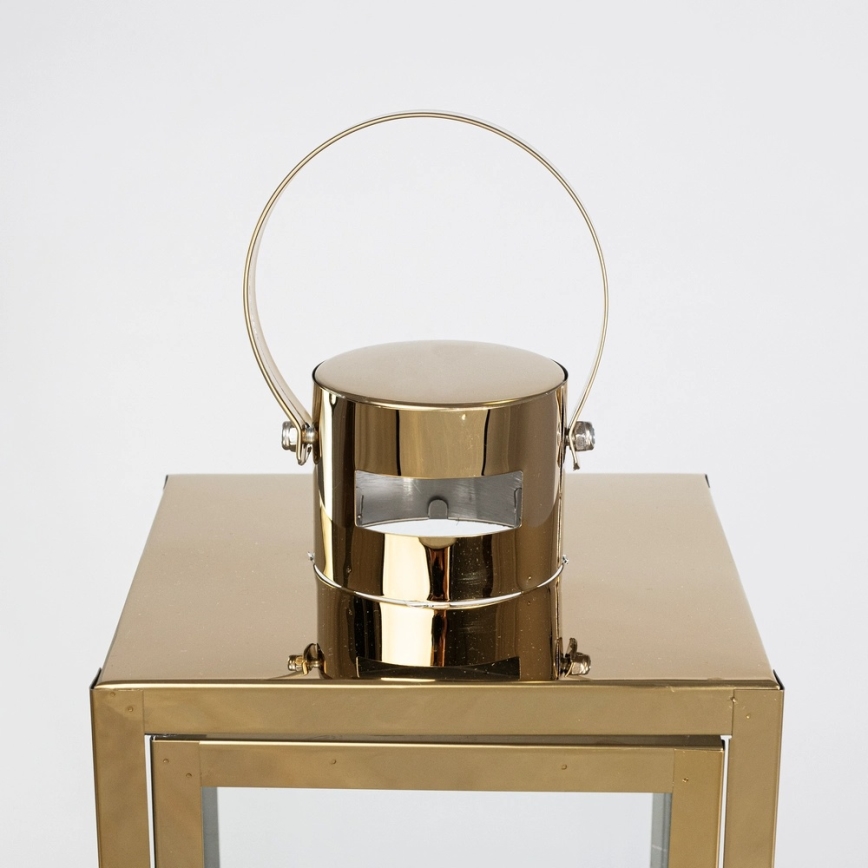 Dekoracyjna latarnia TOWER 29 cm złota