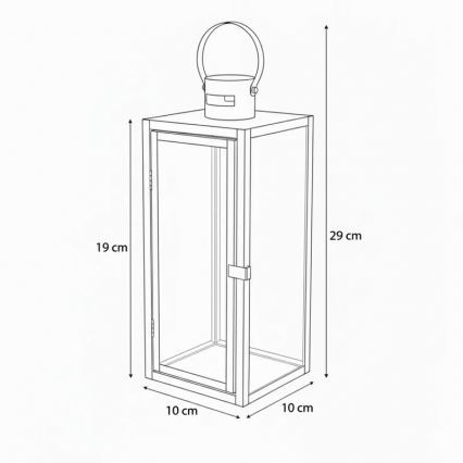 Dekoracyjna latarnia TOWER 29 cm złota