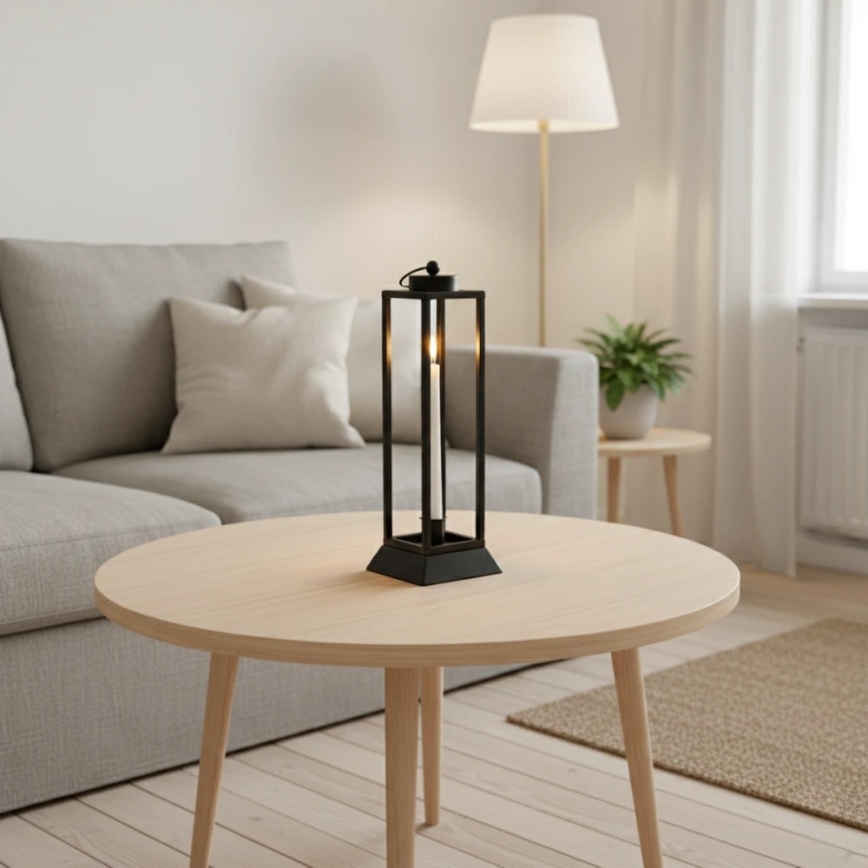 Dekoracyjny lampion HALL 39,5 cm czarny