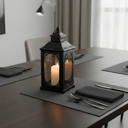 Dekoracyjny lampion ROSEHILL 40 cm czarny