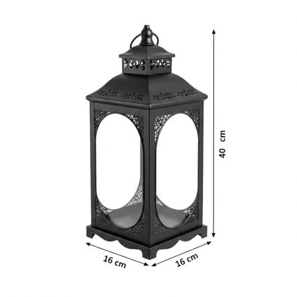 Dekoracyjny lampion ROSEHILL 40 cm czarny