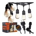 Dekoracyjny łańcuch LED do użytku zewnętrznego 15xE27/1W/230V 15,94 m IP44 czarny