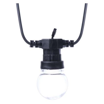 Dekoracyjny łańcuch LED do użytku zewnętrznego, 50 diod LED, 10 m, IP44, przezroczysty