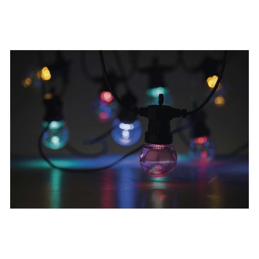 Dekoracyjny łańcuch LED do użytku zewnętrznego, 50 diod LED, 10 m, IP44, przezroczysty