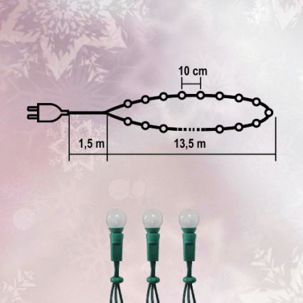 Dekoracyjny łańcuch zewnętrzny 35m 500xLED/230V zimna biała IP44