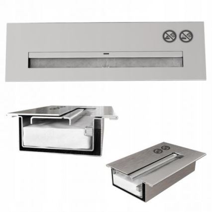Kratki - Wbudowany kominek BIO 40x60 cm 2kW czarny