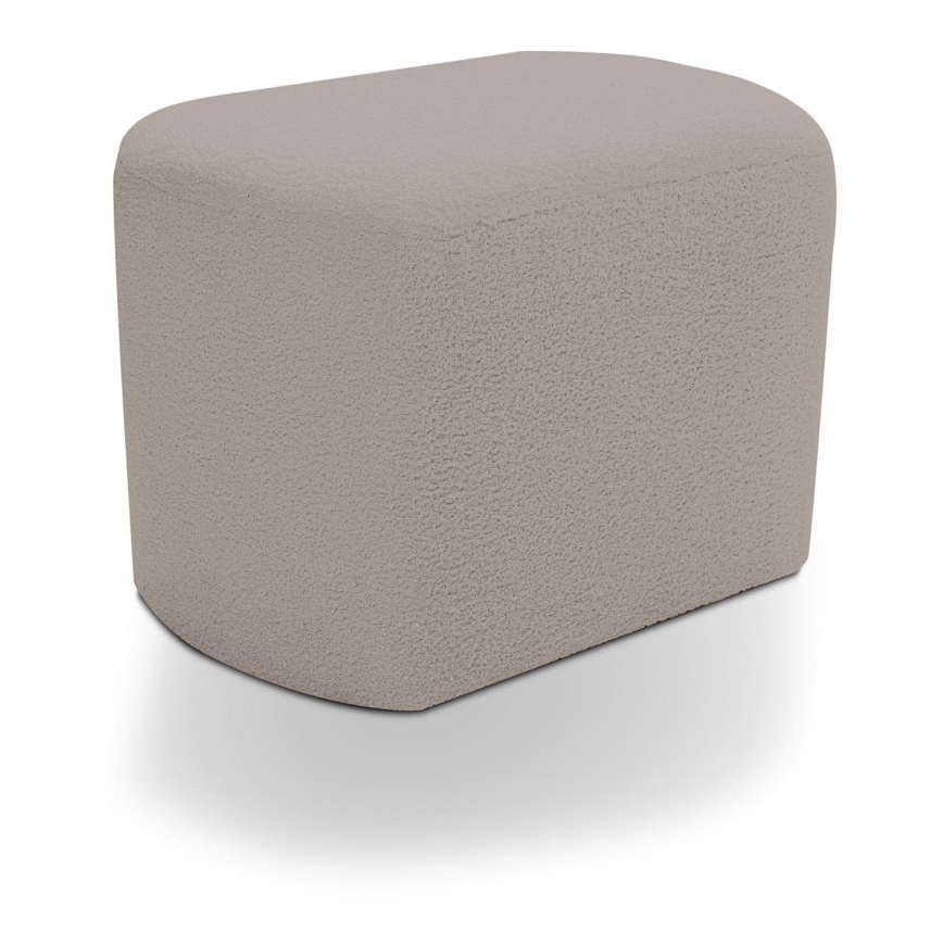 Designowy taboret ESTRELA 43x63 cm beżowy