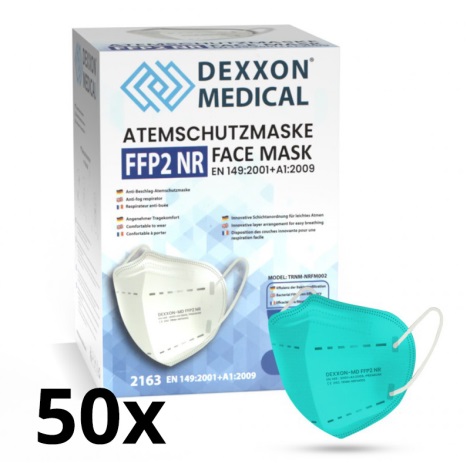 DEXXON MEDICAL Respirator FFP2 NR azurowy 50 szt.
