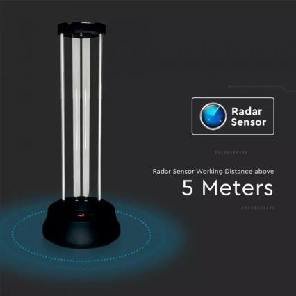 Dezynfekcyjna lampa bakteriobójcza z czujnikiem UVC/38W/230V