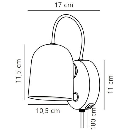 DFTP by Nordlux - Kinkiet punktowy z USB port ANGLE 1xGU10/25W/230V biały