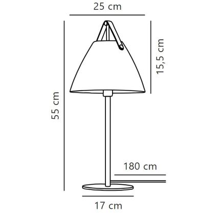 DFTP by Nordlux - Lampa stołowa STRAP 1xE27/40W/230V biała