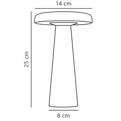 DFTP by Nordlux - LED Ściemnialna zewnętrzna lampa stołowa ARCELLO LED/2,8W/3,7V IP54