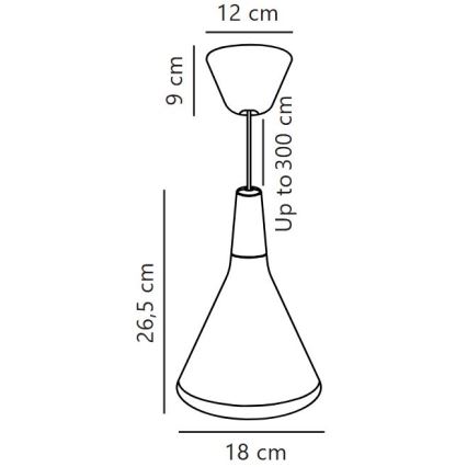 DFTP by Nordlux - Żyrandol na lince NORI 1xE27/60W/230V