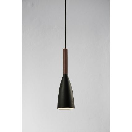DFTP by Nordlux - Żyrandol na lince PURE 1xE27/40W/230V śr. 10 cm czarny/orzech