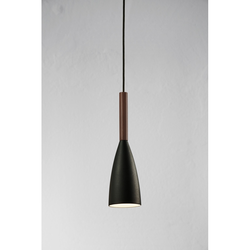 DFTP by Nordlux - Żyrandol na lince PURE 1xE27/40W/230V śr. 10 cm czarny/orzech