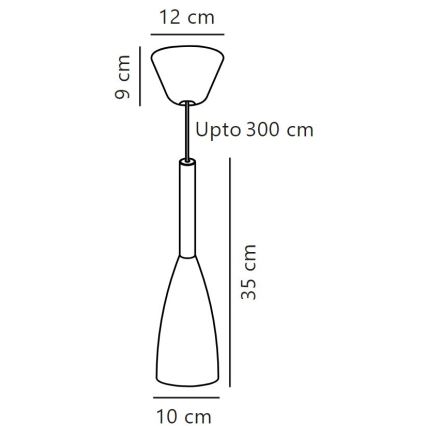 DFTP by Nordlux - Żyrandol na lince PURE 1xE27/40W/230V śr. 10 cm czarny/orzech