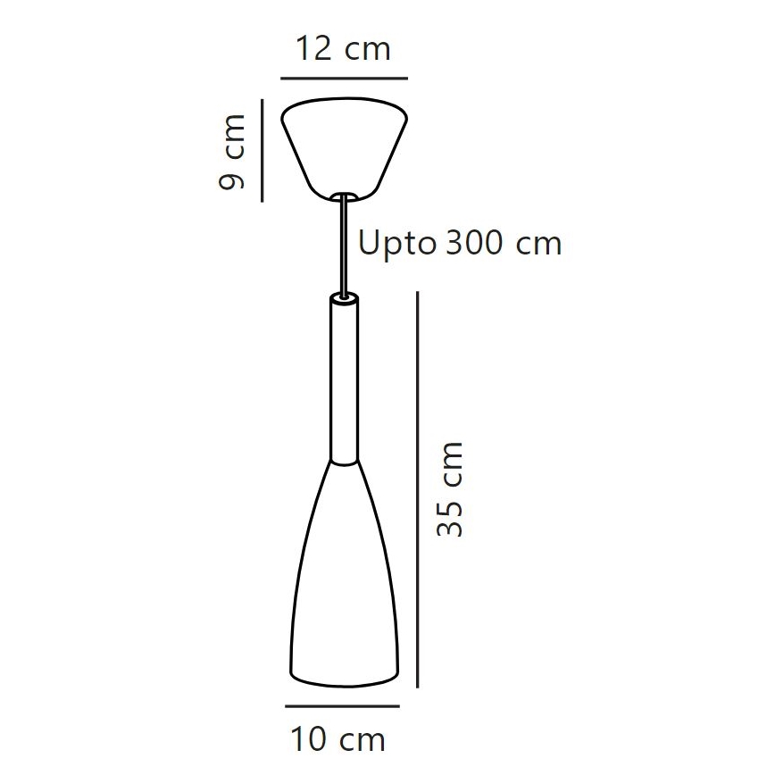 DFTP by Nordlux - Żyrandol na lince PURE 1xE27/40W/230V śr. 10 cm czarny/orzech