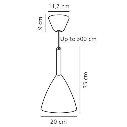 DFTP by Nordlux - Żyrandol na lince PURE 1xE27/40W/230V śr. 20 cm białe/popiół