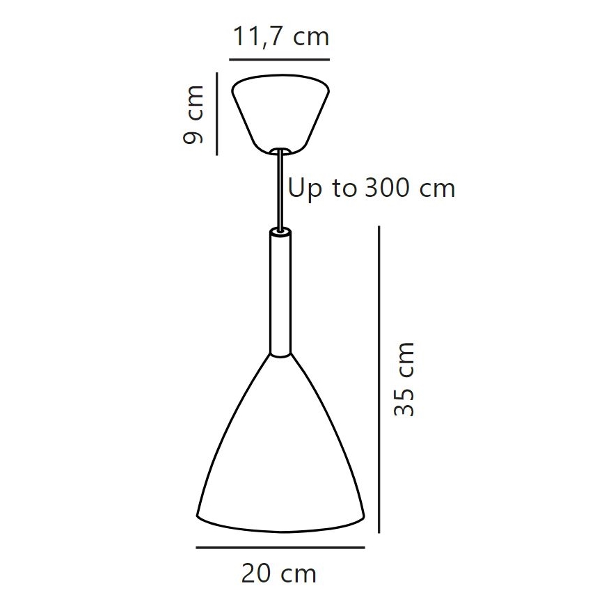 DFTP by Nordlux - Żyrandol na lince PURE 1xE27/40W/230V śr. 20 cm białe/popiół