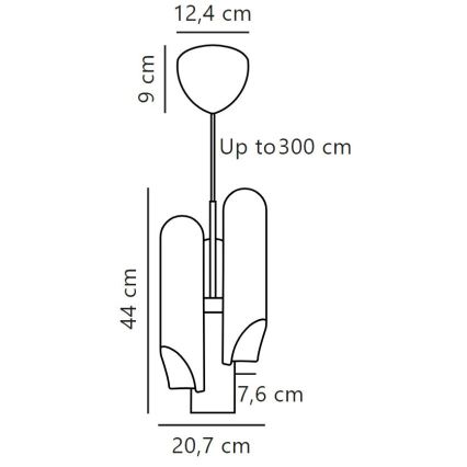 DFTP by Nordlux - Żyrandol na lince ROCHELLE 3xGU10/15W/230V