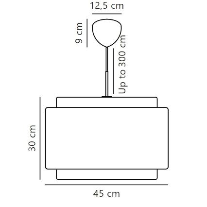 DFTP by Nordlux - Żyrandol na lince TAKAI 1xE27/25W/230V