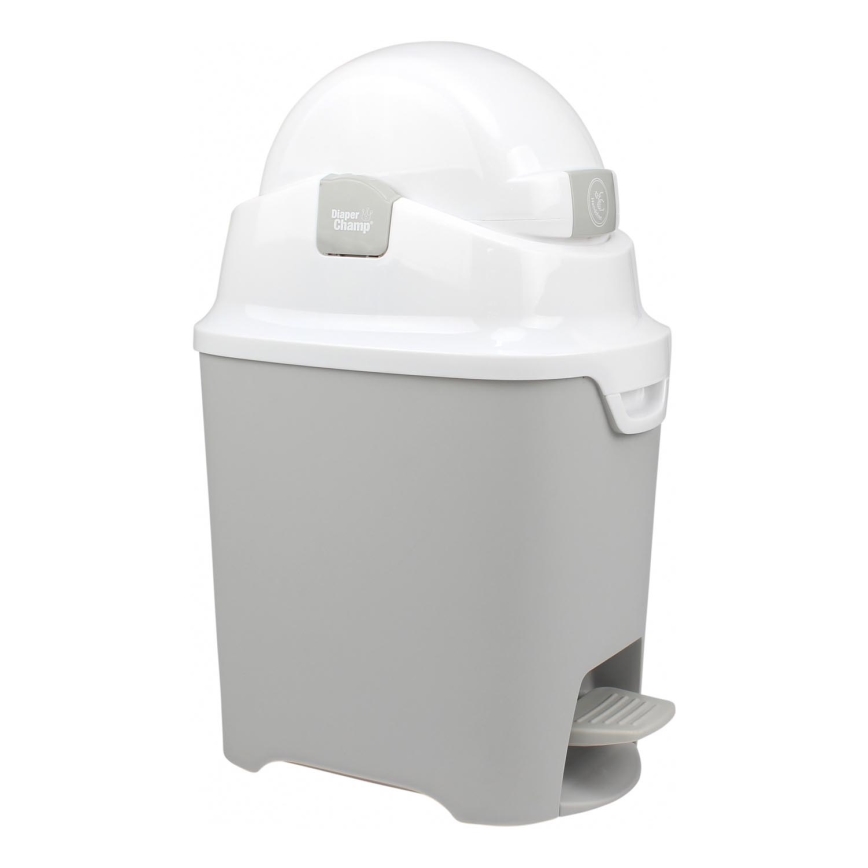 DiaperChamp - Kosz na pieluchy ONE HANDSFREE szary