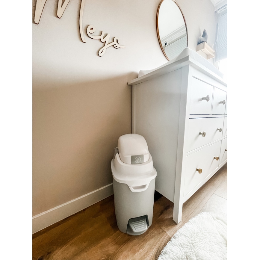DiaperChamp - Kosz na pieluchy ONE HANDSFREE szary