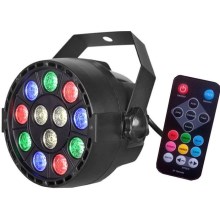 Disco naświetlacz LED LED/12W/230V multikolor + pilot