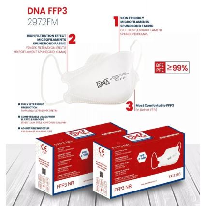 DNA respirator FFP3 NR CE 2163 Medical 1szt