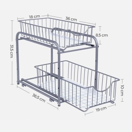 Domowy organizer MARGE — szary