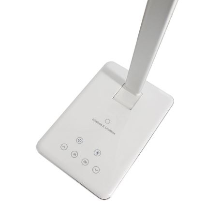 LED Dotykowa lampa stołowa z ściemniaczem i bezprzewodowym ładowaniem JOY LED/6W/230V + USB biała
