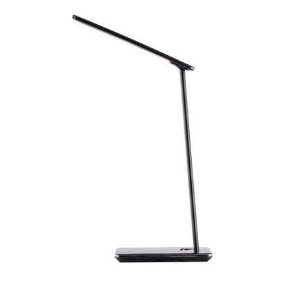LED Dotykowa lampa stołowa ściemnialna z ładowaniem bezprzewodowym JOY LED/6W/230V + USB czarna