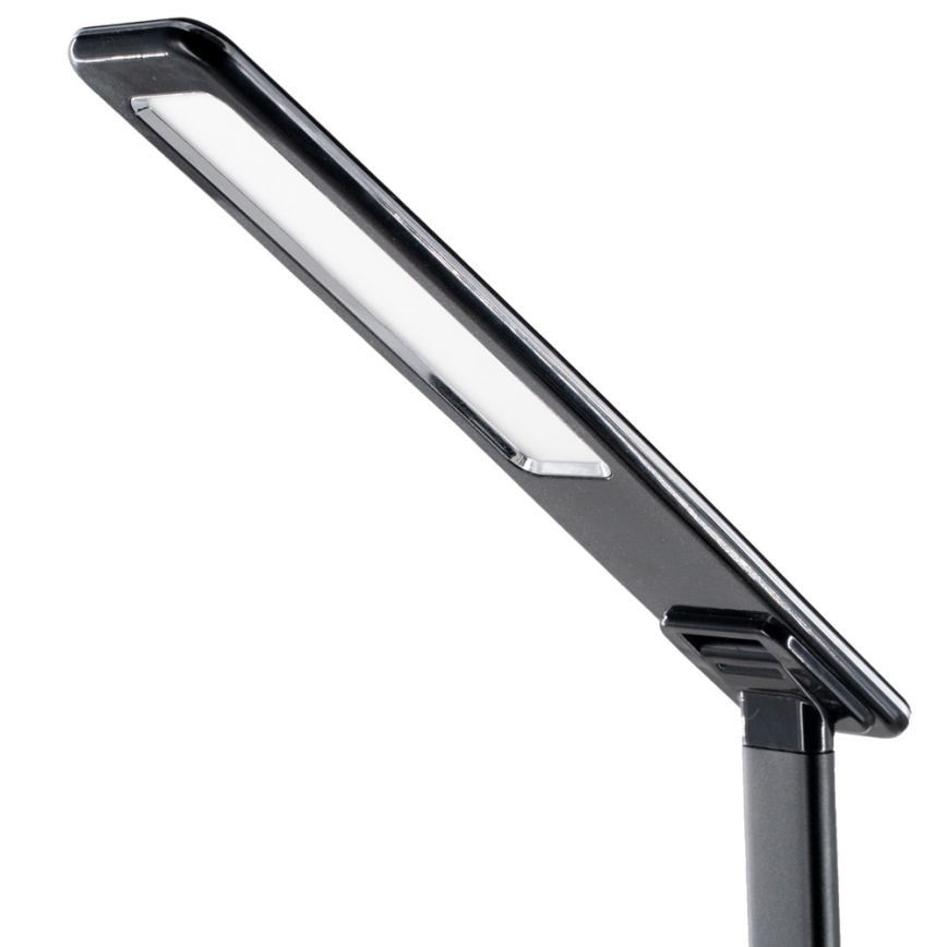 LED Dotykowa lampa stołowa ściemnialna z ładowaniem bezprzewodowym JOY LED/6W/230V + USB czarna