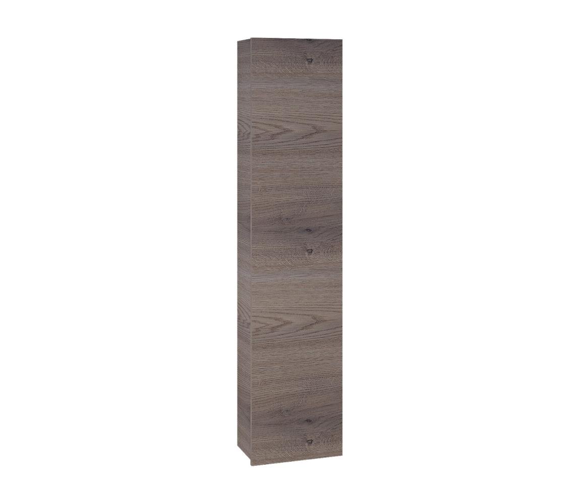 Dřevojas - Wisząca szafka łazienkowa ZYLO 35x155 cm ciemny dąb