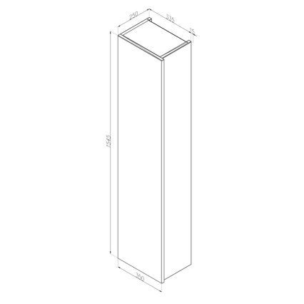 Dřevojas - Wisząca szafka łazienkowa ZYLO 35x155 cm biała