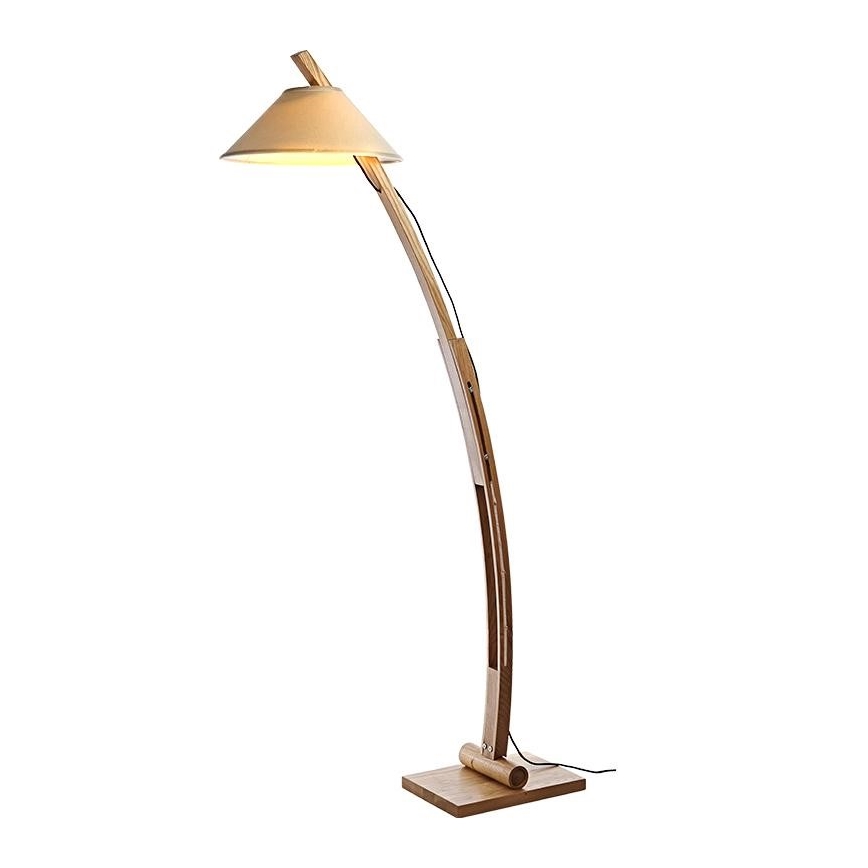 Drewniana lampa podłogowa 1xE27/60W/230V lite drewno/jesion