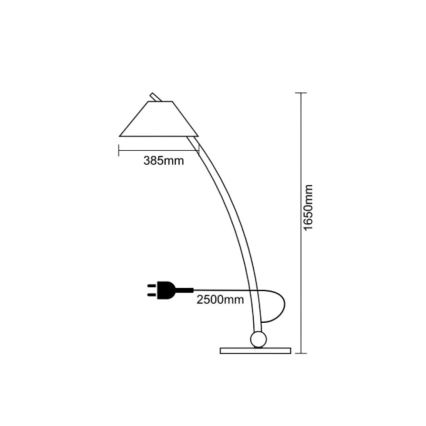 Drewniana lampa podłogowa 1xE27/60W/230V lite drewno/jesion