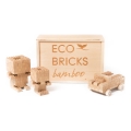 Drewniany zestaw do budowania ECO BRICKS, 145 elementów