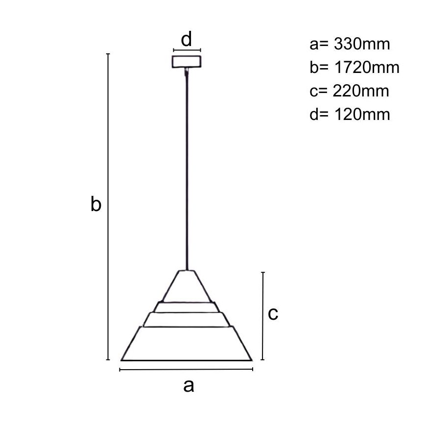 Drewniany żyrandol na lince 1xE27/60W/230V Ø 33 cm lite drewno/dąb/orzech/kauczukowiec