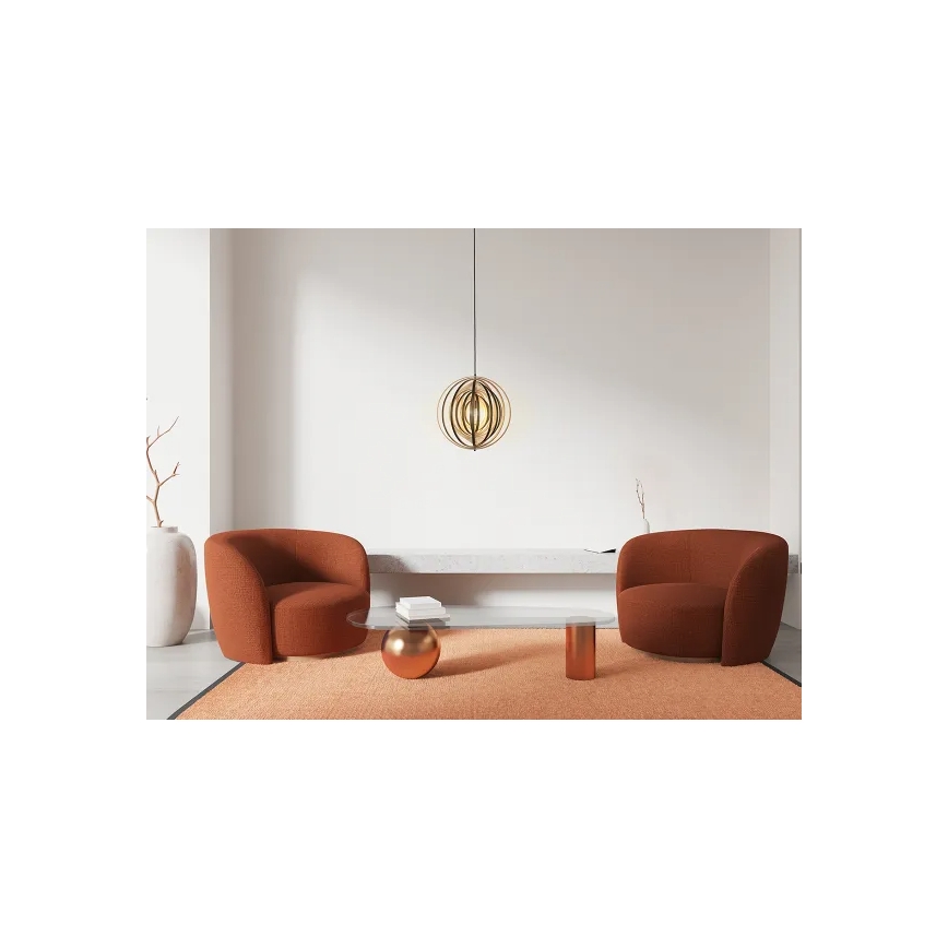 Drewniany żyrandol na przewodzie 1xE27/60W/230V śr. 43,5 cm lite drewno/fornir/drewno kauczukowe