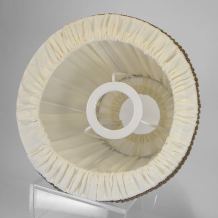 Duolla - Abażur do lampy stołowej i podłogowej E27 śr. 18,5 cm kremowo-brązowy