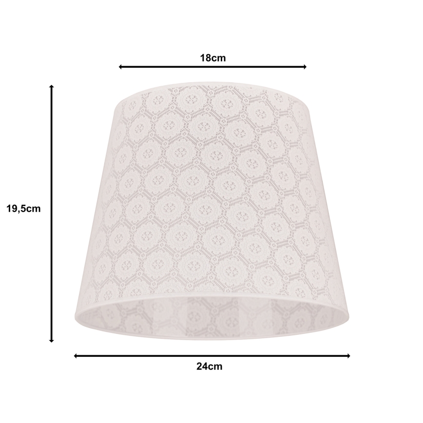Duolla - Abażur do lampki stołowej CLASSIC M E27 śr. 24 cm biały