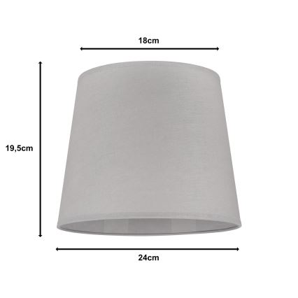 Duolla - Abażur do lampki stołowej CLASSIC M E27 śr. 24 cm szary