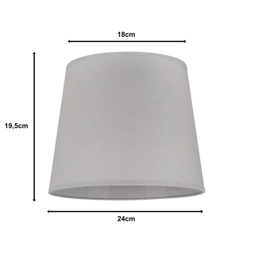 Duolla - Abażur do lampki stołowej CLASSIC M E27 śr. 24 cm szary