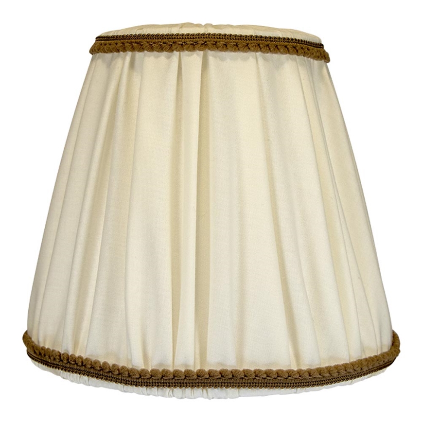 Duolla - Abażur do lampy stołowej i podłogowej E27 śr. 18,5 cm kremowo-brązowy
