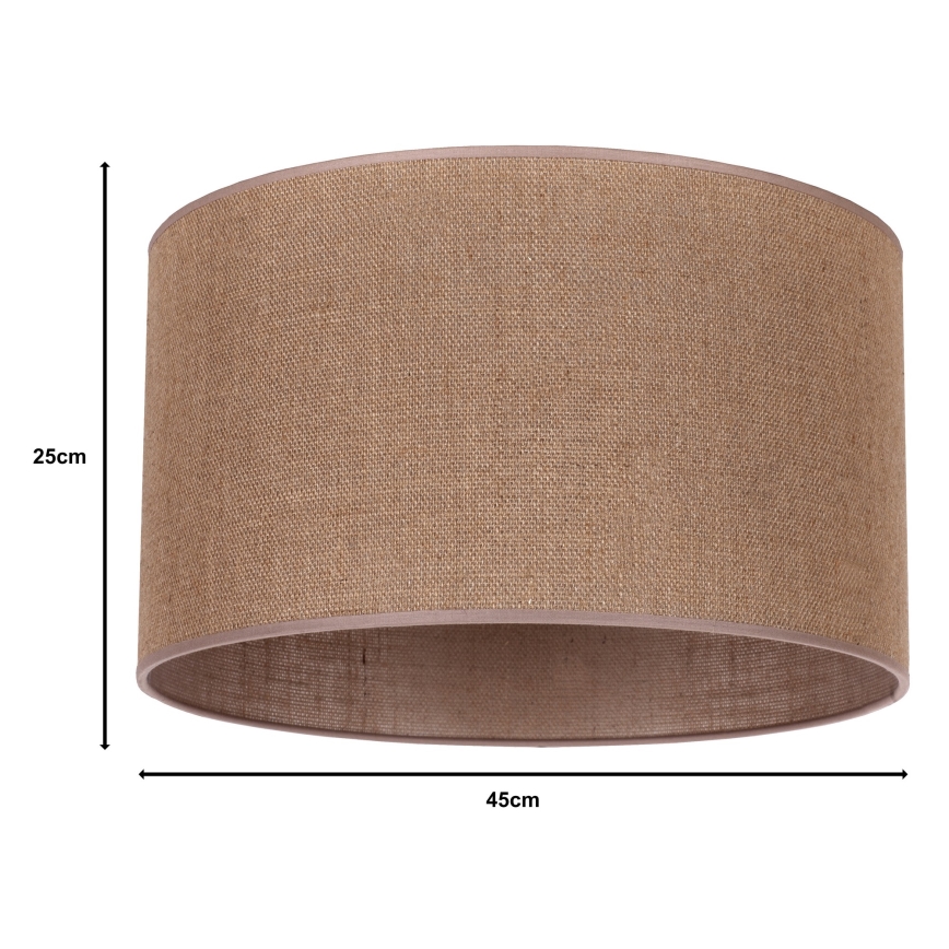 Duolla - Abażur uniwersalny ROLLER E27 śr. 50 cm brązowy