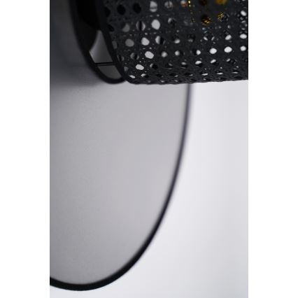 Duolla - Kinkiet TOKYO RATTAN 1xE27/15W/230V śr. 50 cm srebrny/czarny