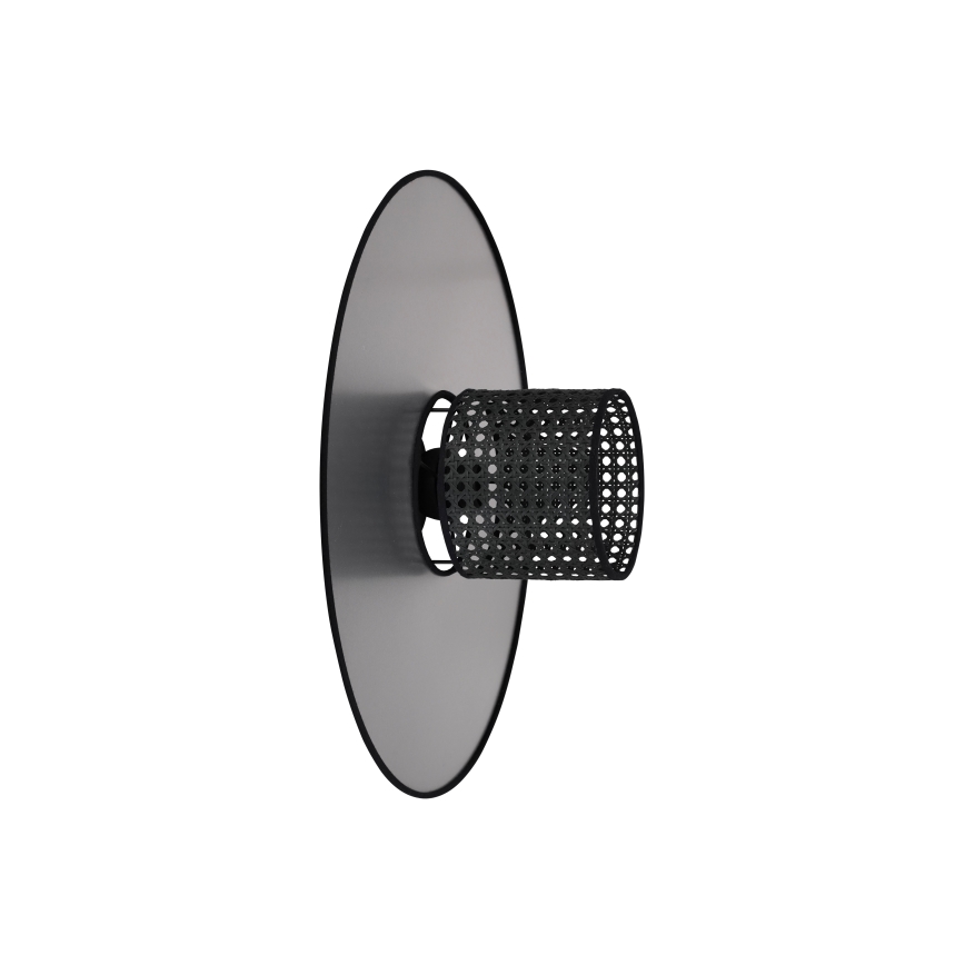Duolla - Kinkiet TOKYO RATTAN 1xE27/15W/230V śr. 50 cm srebrny/czarny