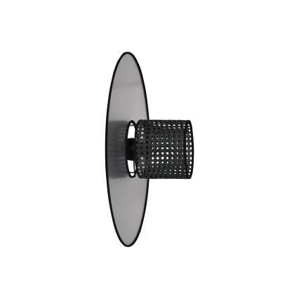 Duolla - Kinkiet TOKYO RATTAN 1xE27/15W/230V śr. 50 cm srebrny/czarny